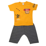 Boys 2 Pcs Suit Half Sleeves - Yellow, Kids, Boys Sets And Suits, Chase Value, Chase Value