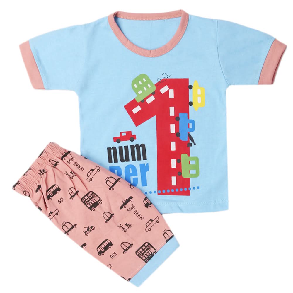 Boys Half Sleeves Short Suit - Blue, Kids, Boys Sets And Suits, Chase Value, Chase Value