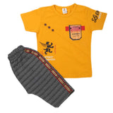 Boys 2 Pcs Suit Half Sleeves - Yellow, Kids, Boys Sets And Suits, Chase Value, Chase Value
