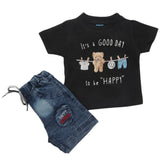 Newborn Boys Half Sleeves Suit - Black, Kids, Newborn Boys Sets And Suits, Chase Value, Chase Value