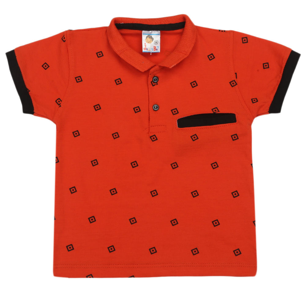 Boys Half Sleeves T-Shirt - Orange, Boys T-Shirts, Chase Value, Chase Value