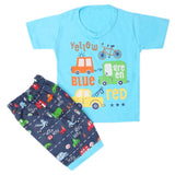 Boys Half Sleeves Short Suit - Sky Blue, Kids, Boys Sets And Suits, Chase Value, Chase Value