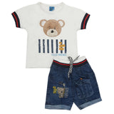 Newborn Boys Half Sleeves Suit - White, Kids, Newborn Boys Sets And Suits, Chase Value, Chase Value