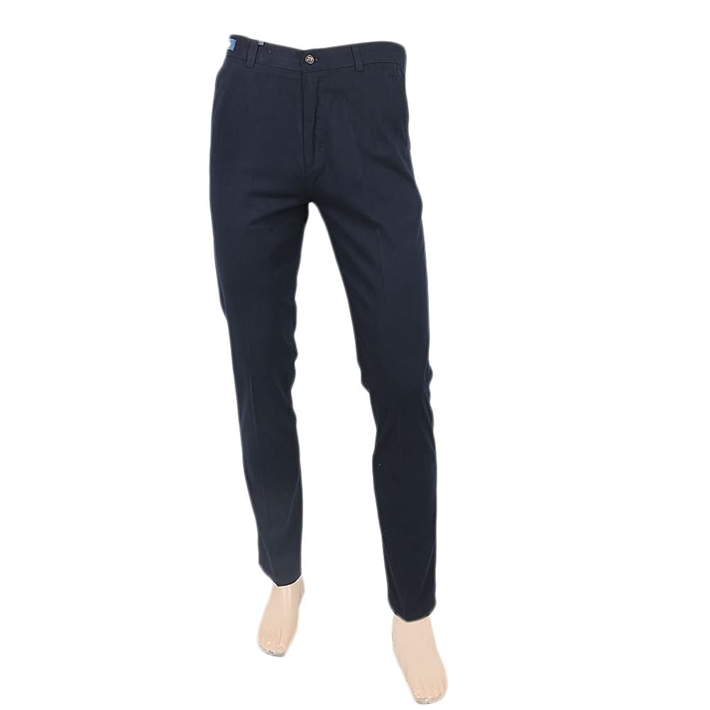 Men's Cotton Easy Care Pant - Navy Blue, Men, Casual Pants And Jeans, Chase Value, Chase Value