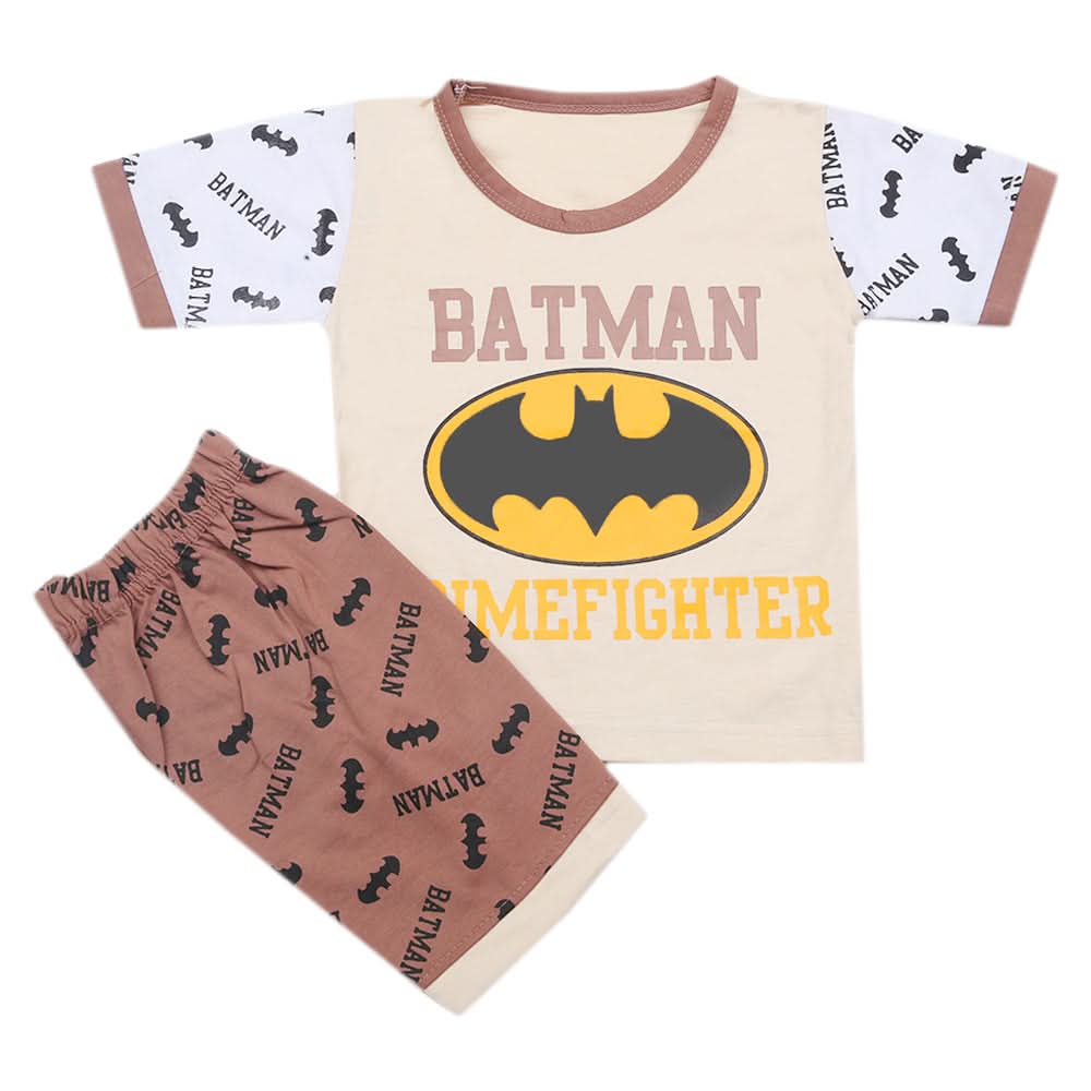 Boys Half Sleeves Short Suit - Fawn, Kids, Boys Sets And Suits, Chase Value, Chase Value