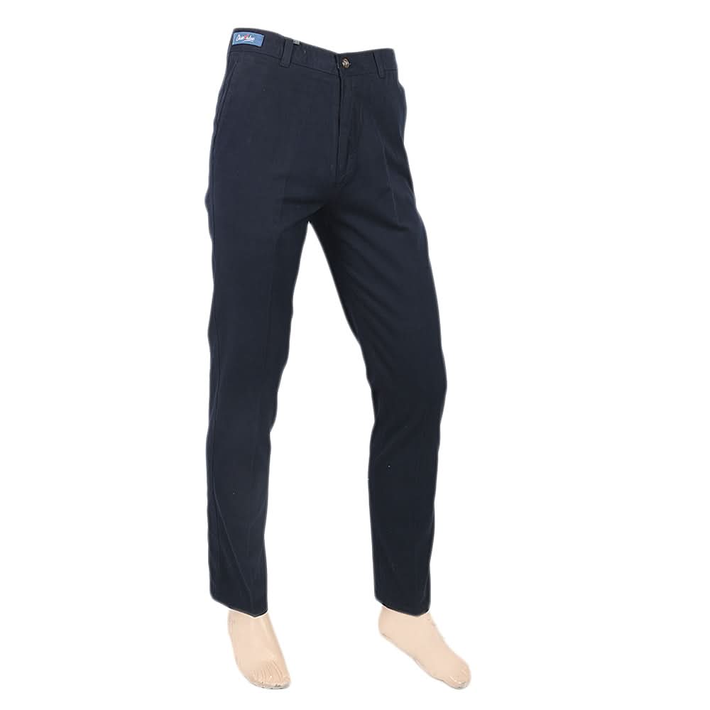 Men's Cotton Easy Care Pant - Navy Blue, Men, Casual Pants And Jeans, Chase Value, Chase Value