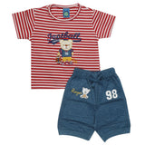 Newborn Boys Half Sleeves Suit - Red, Kids, Newborn Boys Sets And Suits, Chase Value, Chase Value
