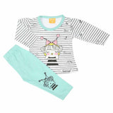Newborn Girls Full Sleeves Suit - Cyan, Newborn Girls Sets & Suits, Chase Value, Chase Value