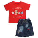 Newborn Boys Half Sleeves Suit - Red, Kids, Newborn Boys Sets And Suits, Chase Value, Chase Value