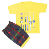 Boys Half Sleeves Short Suit - Yellow, Kids, Boys Sets And Suits, Chase Value, Chase Value
