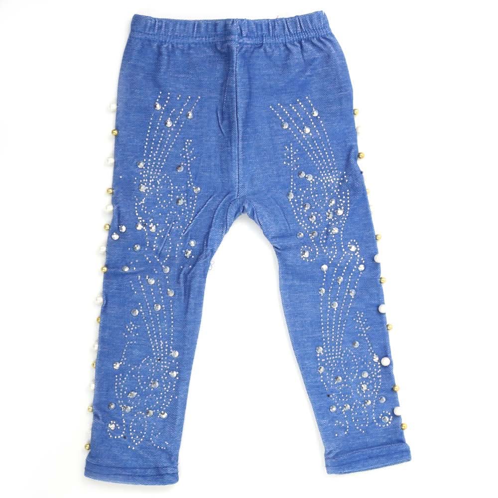 Girls Denim Tights - Royal Blue, Kids, Tights Leggings And Pajama, Chase Value, Chase Value