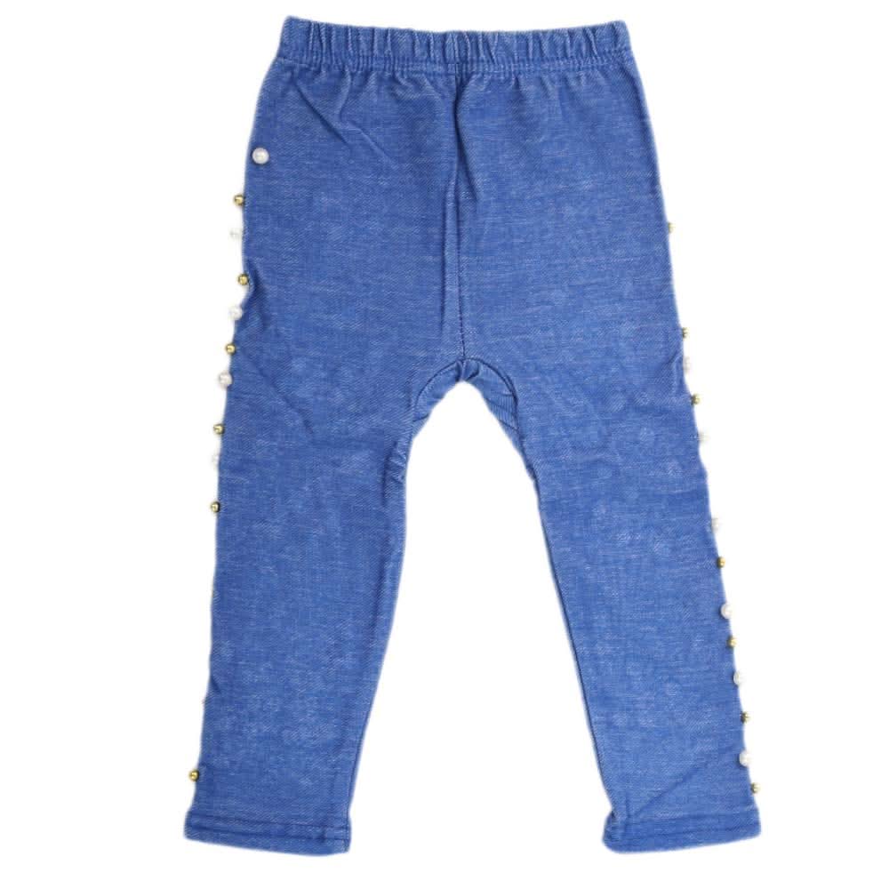 Girls Denim Tights - Royal Blue, Kids, Tights Leggings And Pajama, Chase Value, Chase Value