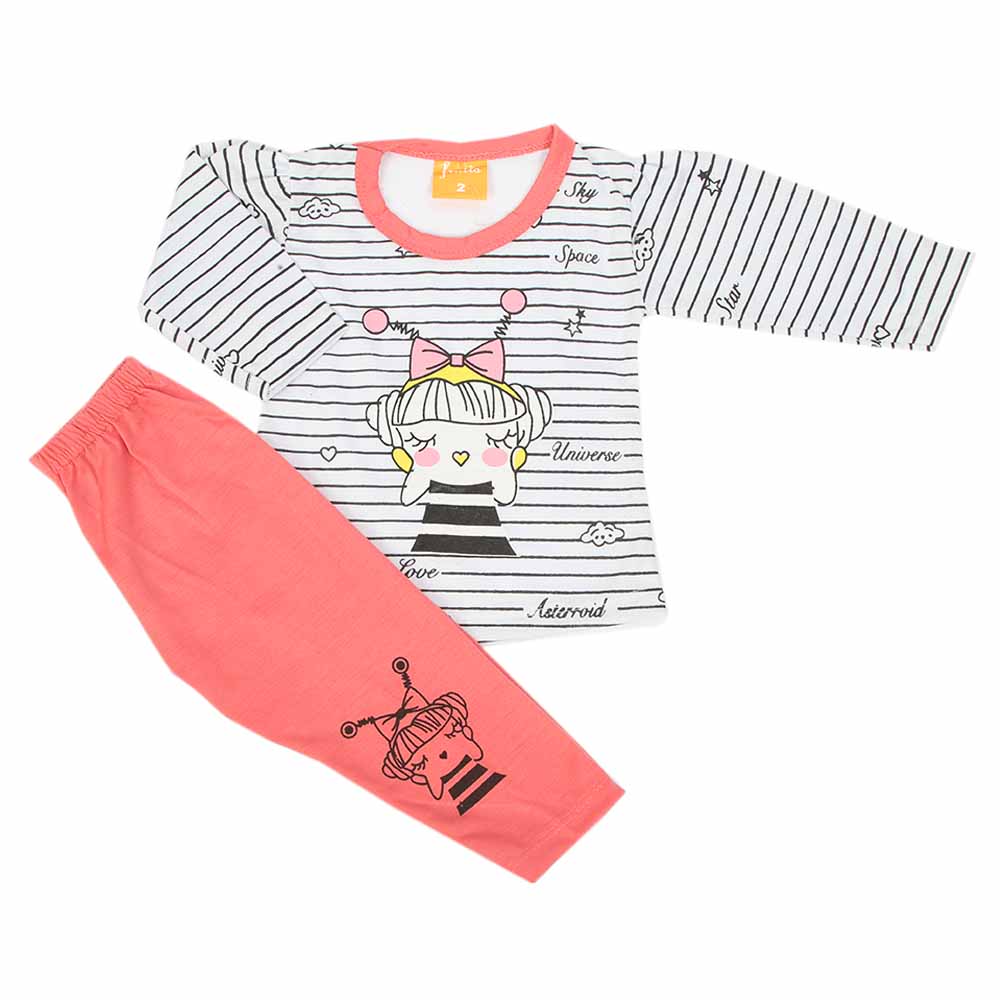 Newborn Girls Full Sleeves Suit - Dark Pink, Newborn Girls Sets & Suits, Chase Value, Chase Value