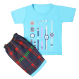 Boys Half Sleeves Short Suit - Blue, Kids, Boys Sets And Suits, Chase Value, Chase Value
