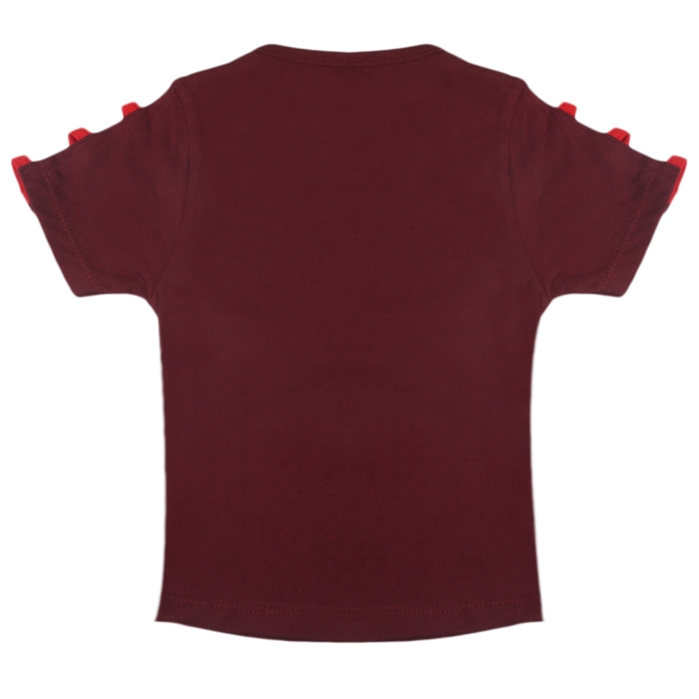 Eminent Girls T-Shirt - Maroon, Girls T-Shirts, Eminent, Chase Value
