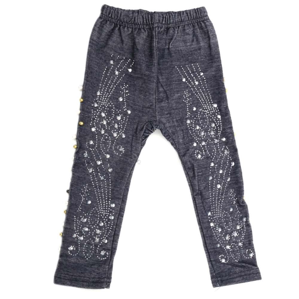 Girls Denim Tights - Dark Blue, Kids, Tights Leggings And Pajama, Chase Value, Chase Value