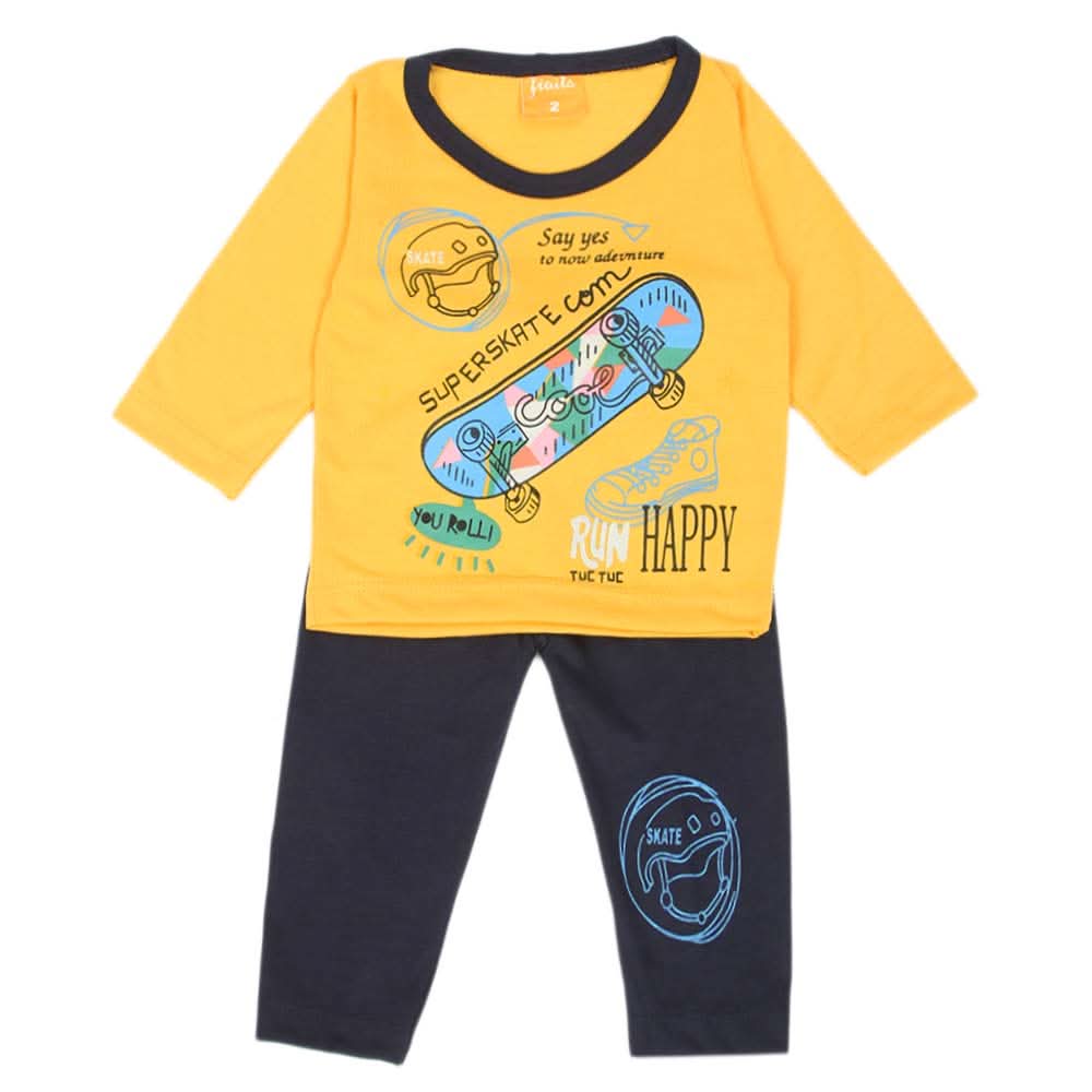 Newborn Boys Full Sleeves Suit - Yellow, Newborn Boys Sets & Suits, Chase Value, Chase Value