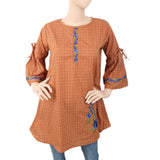 Women's Strip Cotton Kurti - Mustard, Women, Ready Kurtis, Chase Value, Chase Value