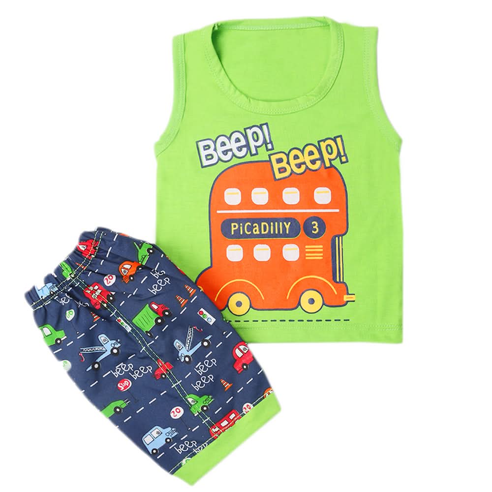 Boys Half Sleeves Sando Suit - Green, Kids, Boys Sando, Chase Value, Chase Value