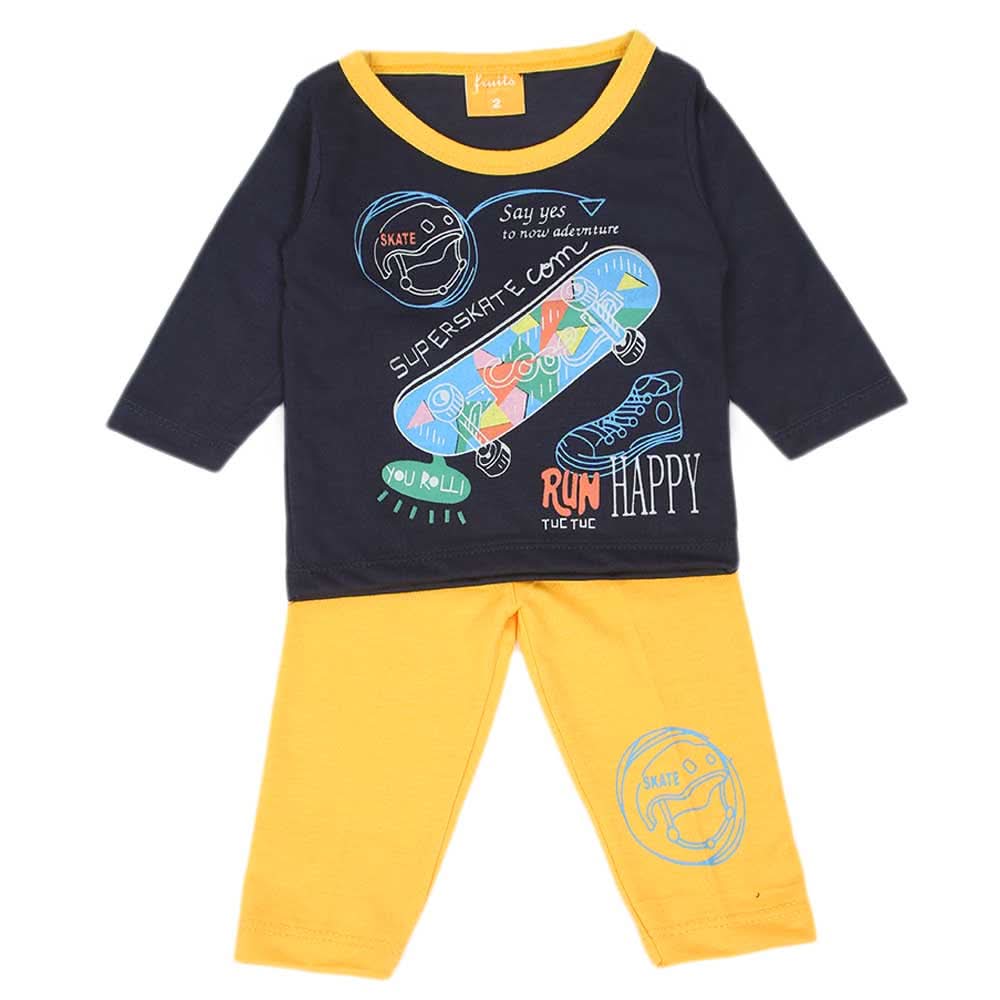 Newborn Boys Full Sleeves Suit - Navy Blue, Newborn Boys Sets & Suits, Chase Value, Chase Value