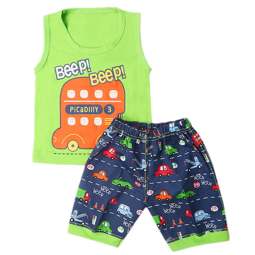Boys Half Sleeves Sando Suit - Green, Kids, Boys Sando, Chase Value, Chase Value