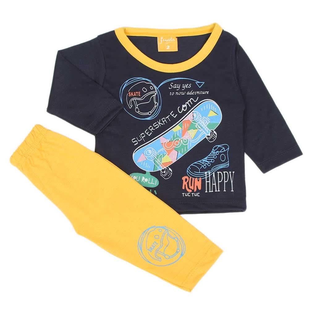 Newborn Boys Full Sleeves Suit - Navy Blue, Newborn Boys Sets & Suits, Chase Value, Chase Value