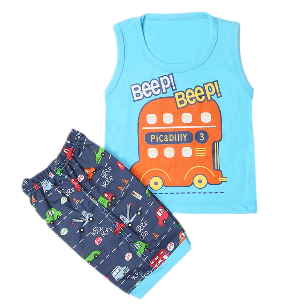 Boys Half Sleeves Sando Suit - Blue, Kids, Boys Sando, Chase Value, Chase Value