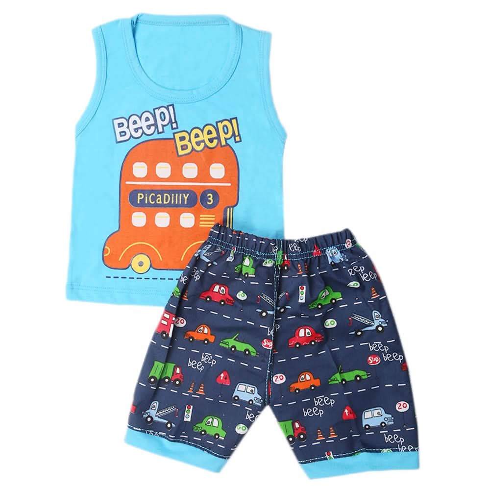 Boys Half Sleeves Sando Suit - Blue, Kids, Boys Sando, Chase Value, Chase Value