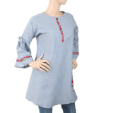Women's Strip Cotton Kurti - Blue, Women, Ready Kurtis, Chase Value, Chase Value