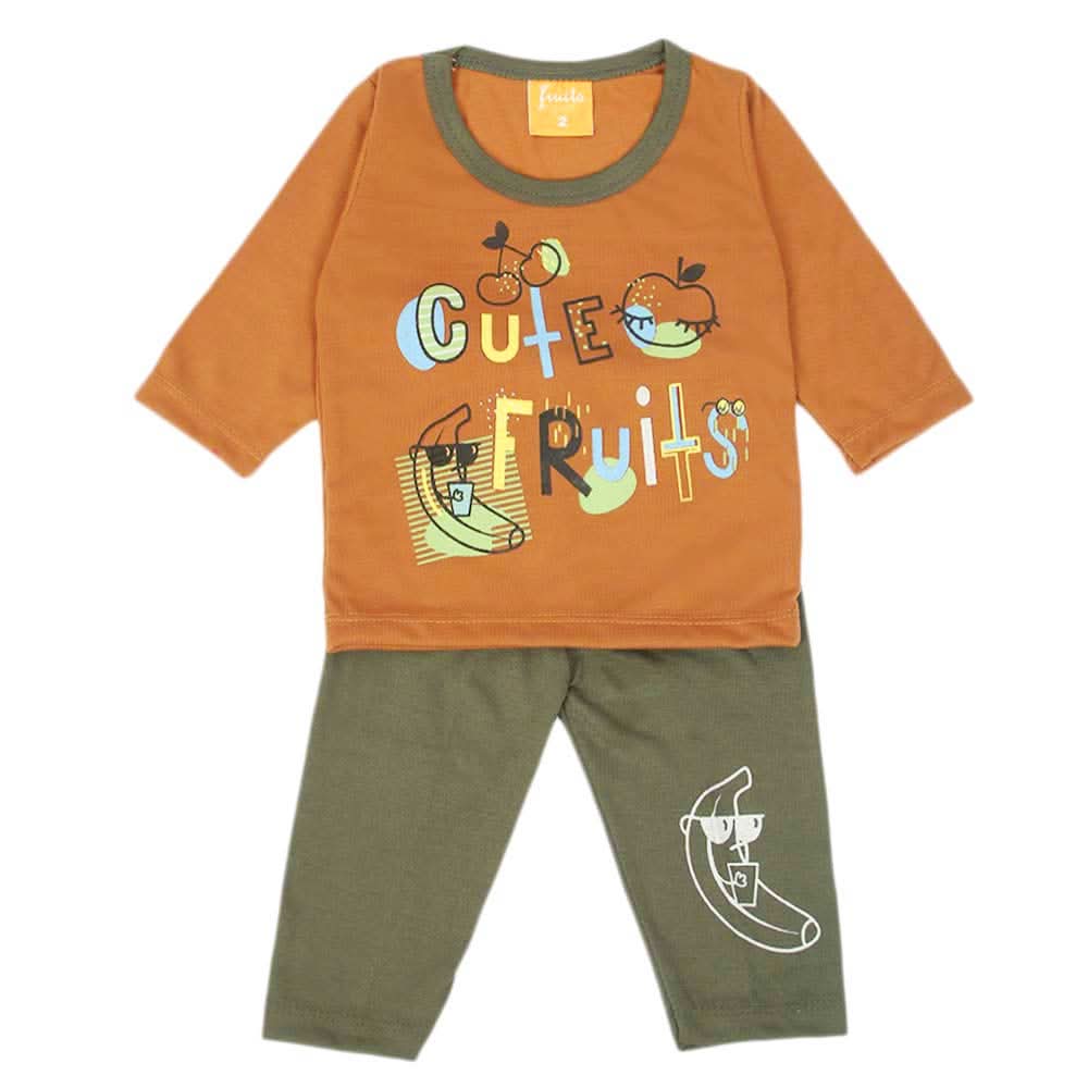Newborn Boys Full Sleeves Suit - Brown, Newborn Boys Sets & Suits, Chase Value, Chase Value