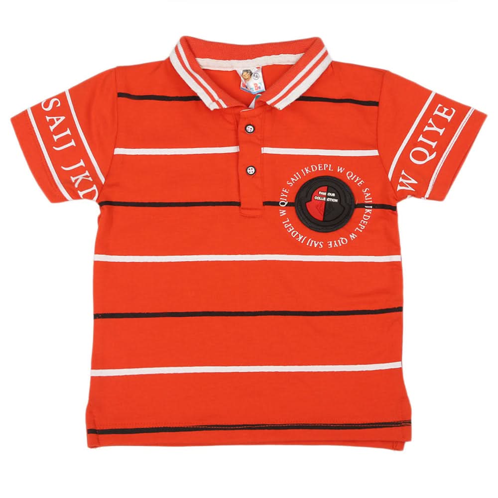 Boys Half Sleeves T-Shirt - Orange, Boys T-Shirts, Chase Value, Chase Value