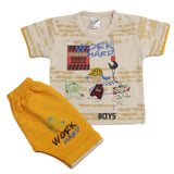 Newborn Boys Half Sleeves Suit - Yellow, Kids, Newborn Boys Sets And Suits, Chase Value, Chase Value