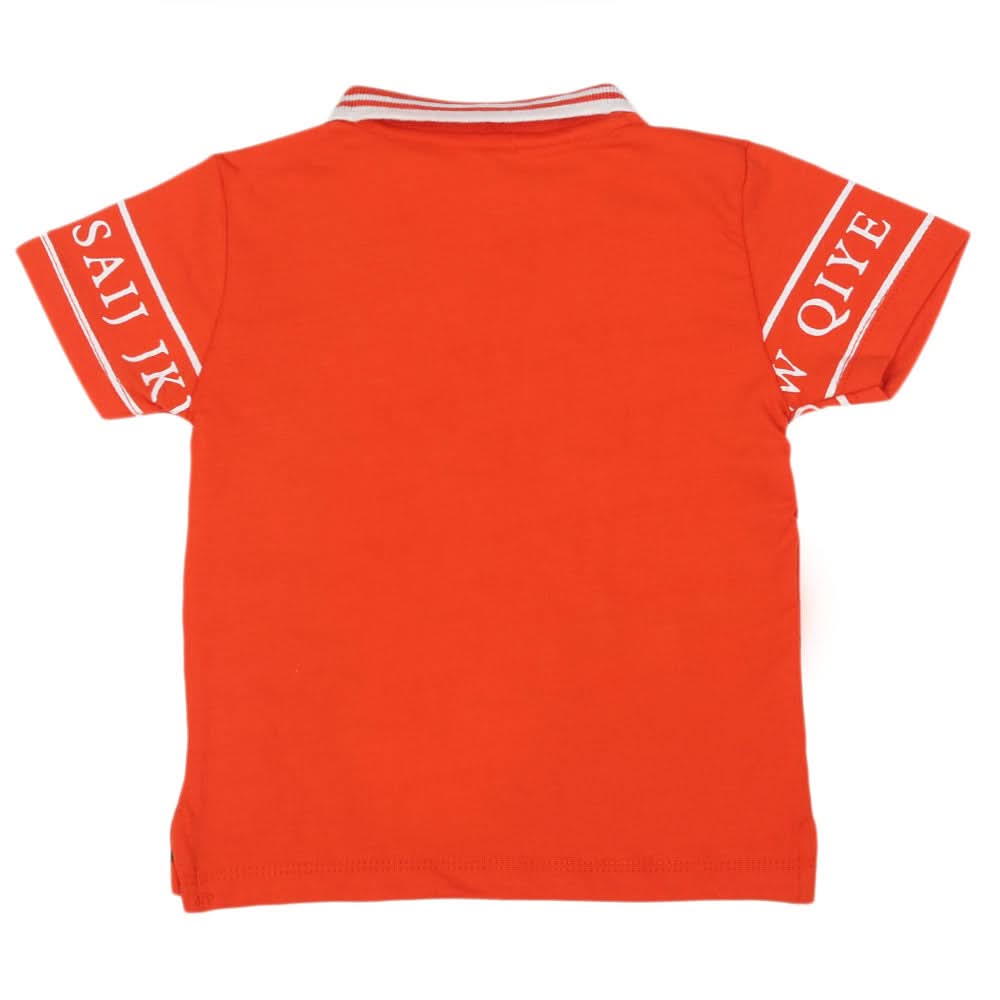 Boys Half Sleeves T-Shirt - Orange, Boys T-Shirts, Chase Value, Chase Value