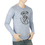Men's Full Sleeves Twisted T-Shirt - Blue, Men, T-Shirts And Polos, Chase Value, Chase Value