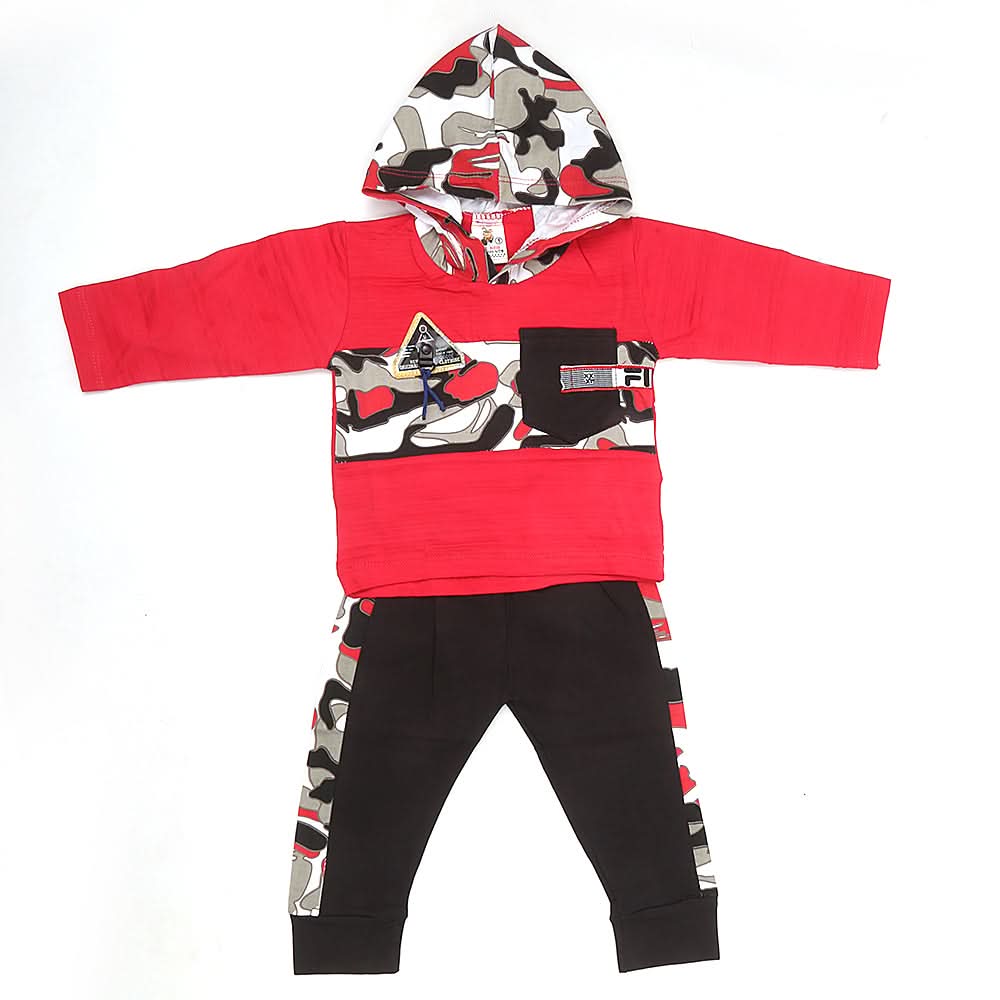Newborn Boys Full Sleeves Suit - Red, Kids, NB Boys Sets And Suits, Chase Value, Chase Value