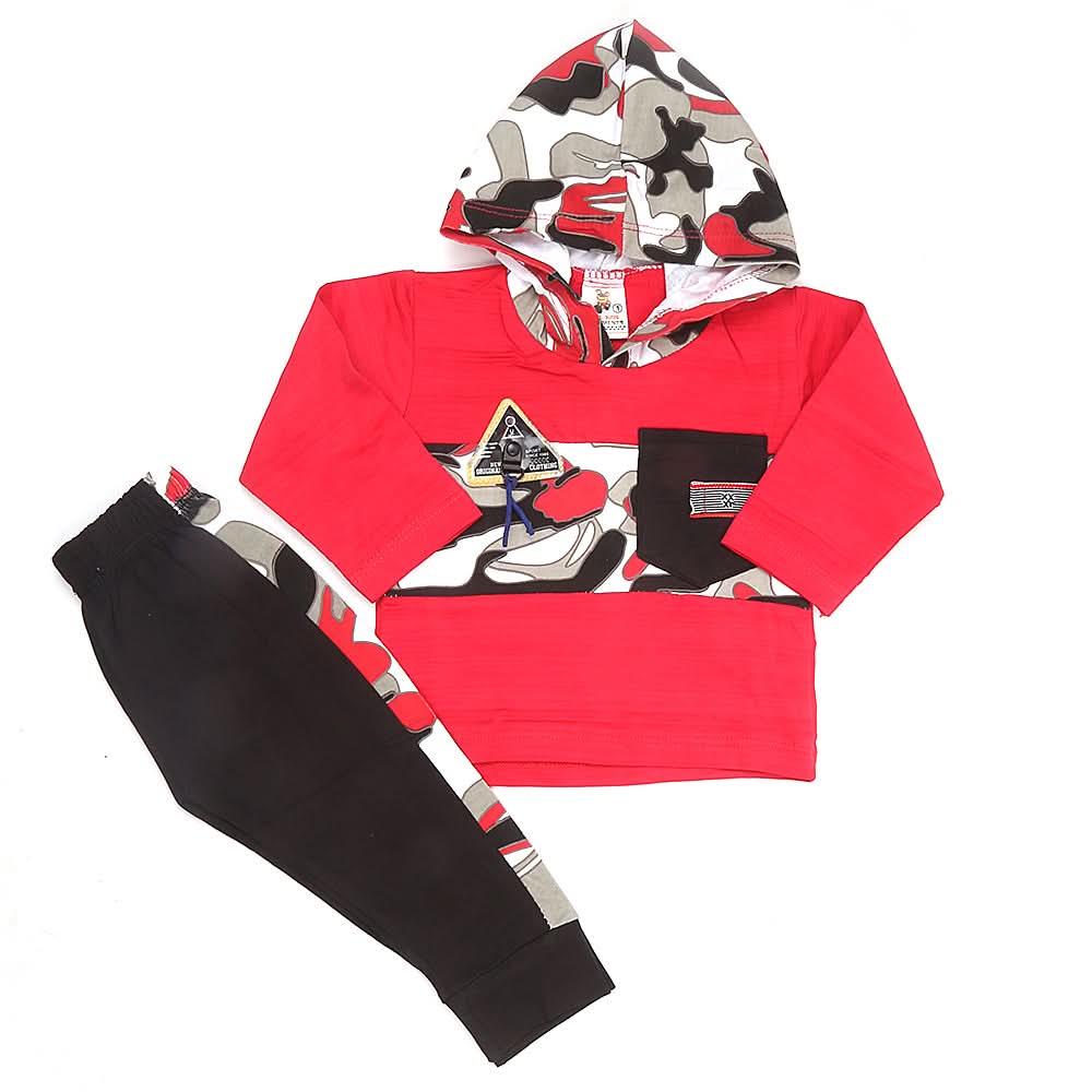 Newborn Boys Full Sleeves Suit - Red, Kids, NB Boys Sets And Suits, Chase Value, Chase Value
