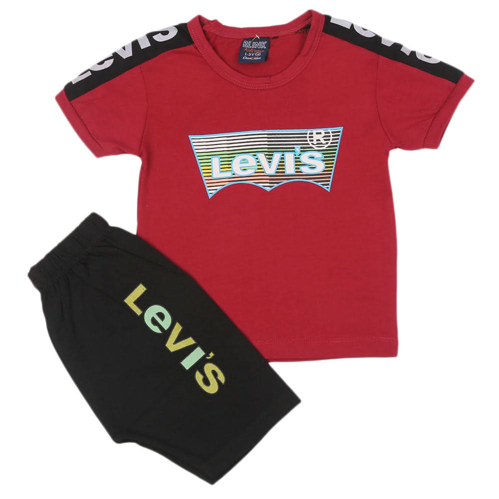 Boys Short Suit - Maroon, Boys Sets & Suits, Chase Value, Chase Value