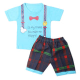 Boys Half Sleeves Short Suit - Sky Blue, Kids, Boys Sets And Suits, Chase Value, Chase Value