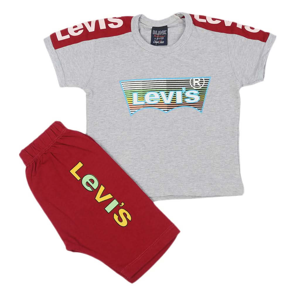 Boys Short Suit - Light Grey, Kids, Boys Sets And Suits, Chase Value, Chase Value