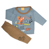 Newborn Boys Full Sleeves Suit - Steel Blue, Newborn Boys Sets & Suits, Chase Value, Chase Value
