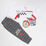 Newborn Boys Full Sleeves Suit - White, Kids, NB Boys Sets And Suits, Chase Value, Chase Value
