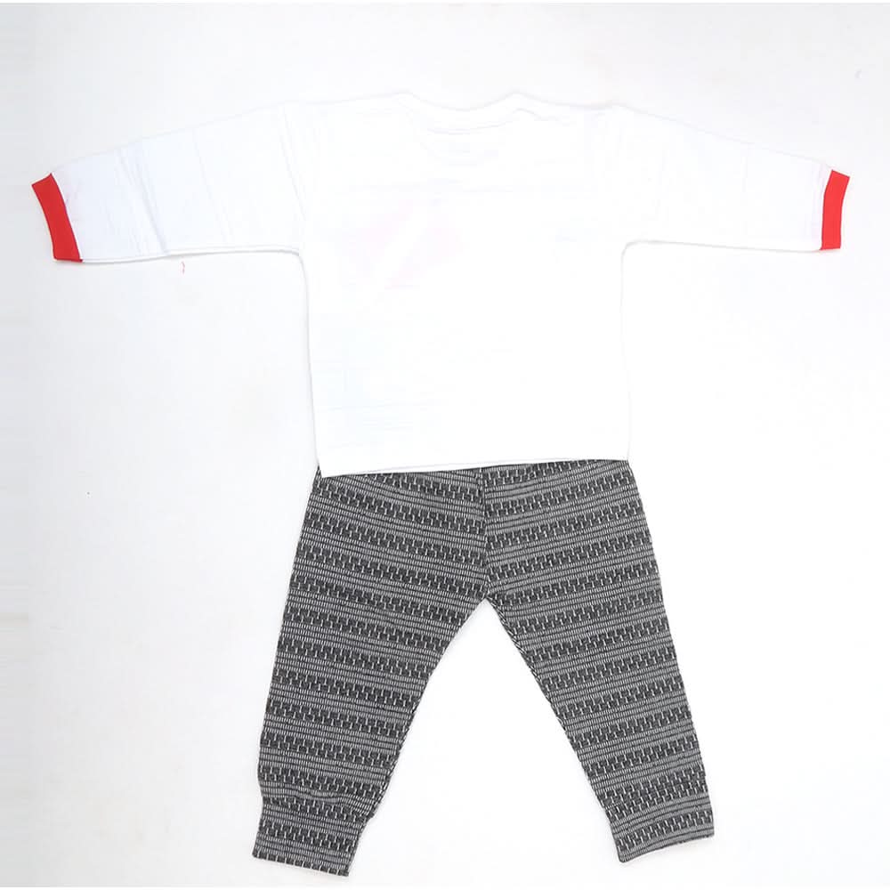 Newborn Boys Full Sleeves Suit - White, Kids, NB Boys Sets And Suits, Chase Value, Chase Value