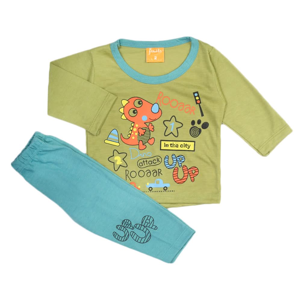 Newborn Boys Full Sleeves Suit - Light Green, Newborn Boys Sets & Suits, Chase Value, Chase Value