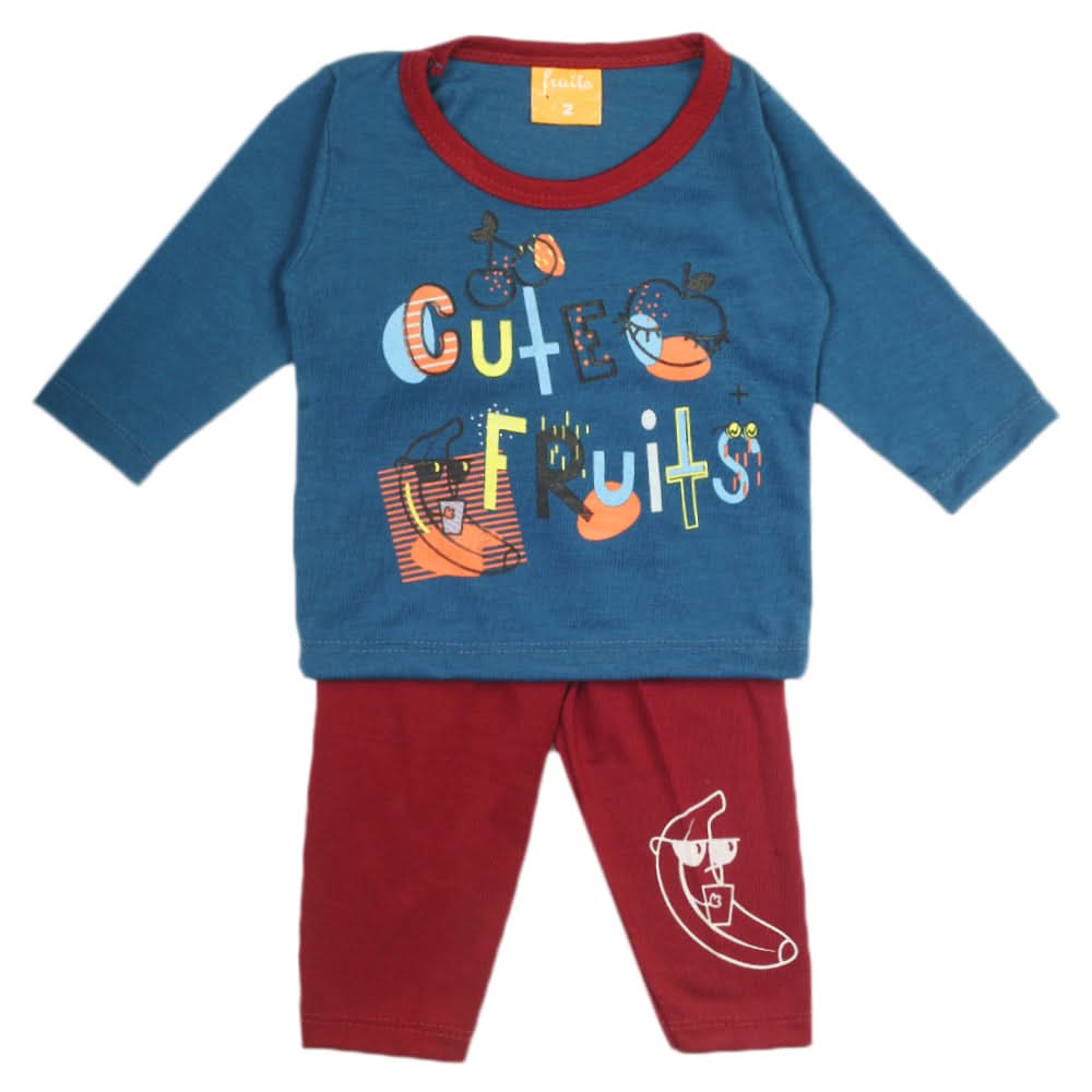 Newborn Boys Full Sleeves Suit - Steel Blue, Newborn Boys Sets & Suits, Chase Value, Chase Value