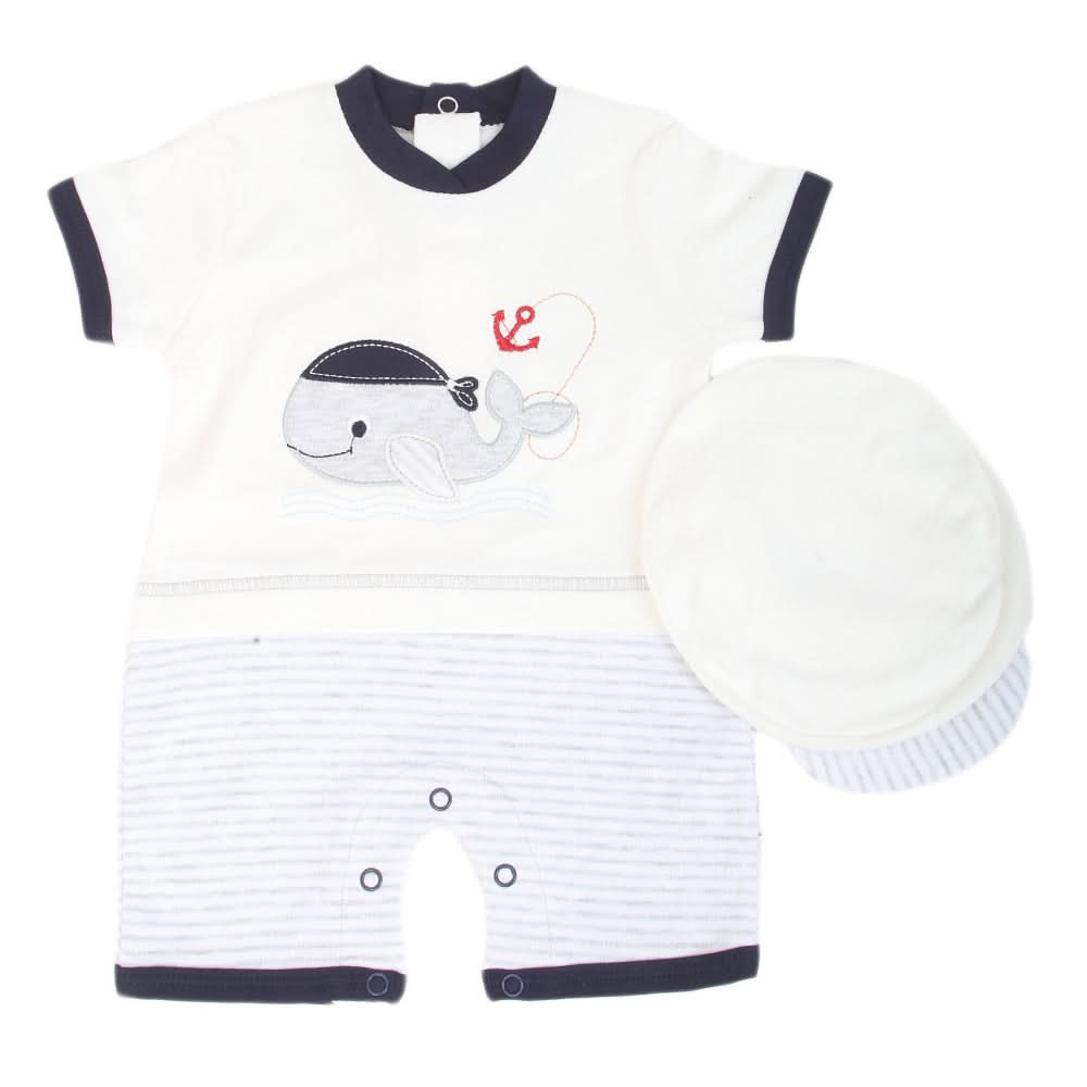 Newborn Boys Turkish Romper - Navy Blue, Kids, NB Boys Rompers, Chase Value, Chase Value
