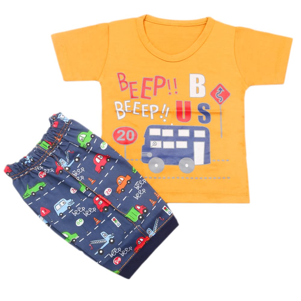 Boys Half Sleeves Short Suit - Brown, Kids, Boys Sets And Suits, Chase Value, Chase Value
