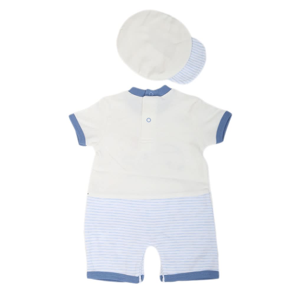 Newborn Boys Turkish Romper - Steel Blue, Kids, NB Boys Rompers, Chase Value, Chase Value