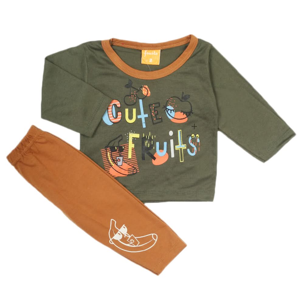 Newborn Boys Full Sleeves Suit - Green, Newborn Boys Sets & Suits, Chase Value, Chase Value
