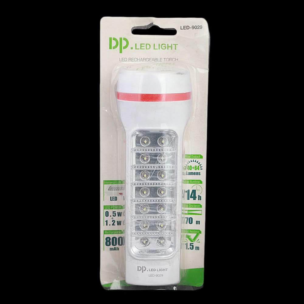 Rechargeable LED Torch and Light (9029) - White, Home & Lifestyle, Emergency Lights & Torch, Chase Value, Chase Value