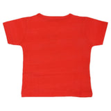 Newborn Boys Round Neck Half Sleeves T-Shirt - Red, Kids, NB Boys Shirts And T-Shirts, Chase Value, Chase Value